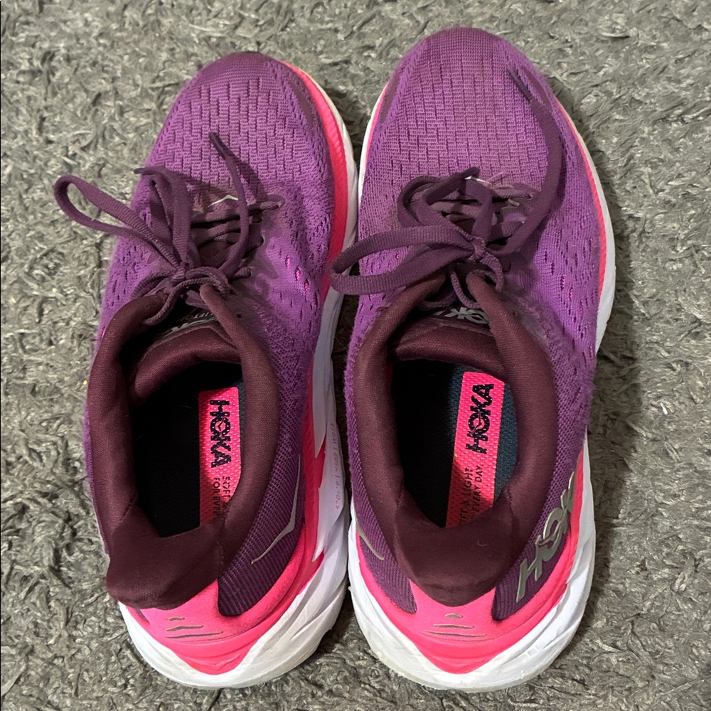 HOKA Women's Purple & Pink Running Shoes - Picture 6 of 8